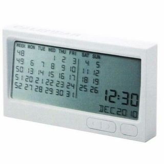 レクソン(LEXON)のレクソン（LEXON）BURO CALENDAR ホワイト LR121(置時計)