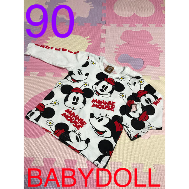 BABYDOLL(ベビードール)のベビードール　ロンT ミニー キッズ/ベビー/マタニティのキッズ服女の子用(90cm~)(Tシャツ/カットソー)の商品写真