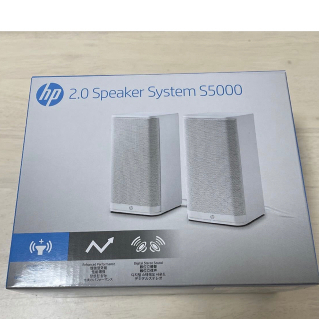 HPヒューレットパッカードPCスピーカーS5000USBパワード4Wホワイト新品 スマホ/家電/カメラのオーディオ機器(スピーカー)の商品写真
