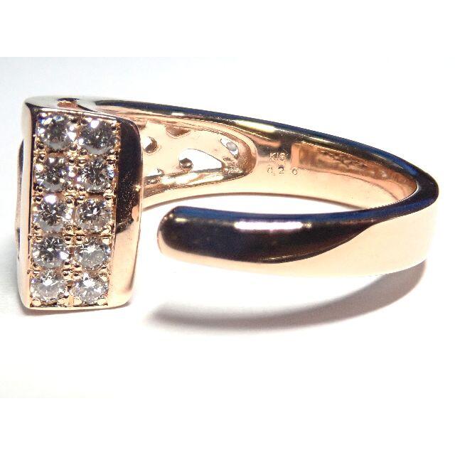 580.K18 指輪 D 0.20ct ダイヤモンドリング 11.5号 レディースのアクセサリー(リング(指輪))の商品写真