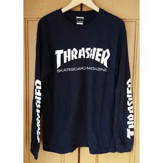 スラッシャー(THRASHER)のTHRASHER スラッシャー ロンT ネイビー L(Tシャツ/カットソー(七分/長袖))