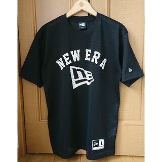 ニューエラー(NEW ERA)の美品 newera ニューエラ メッシュT 黒 L(Tシャツ/カットソー(半袖/袖なし))