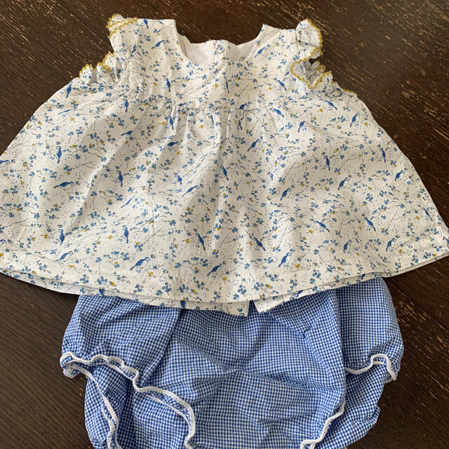 PETIT BATEAU(プチバトー)の小鳥柄プチバトーセット キッズ/ベビー/マタニティのベビー服(~85cm)(ワンピース)の商品写真