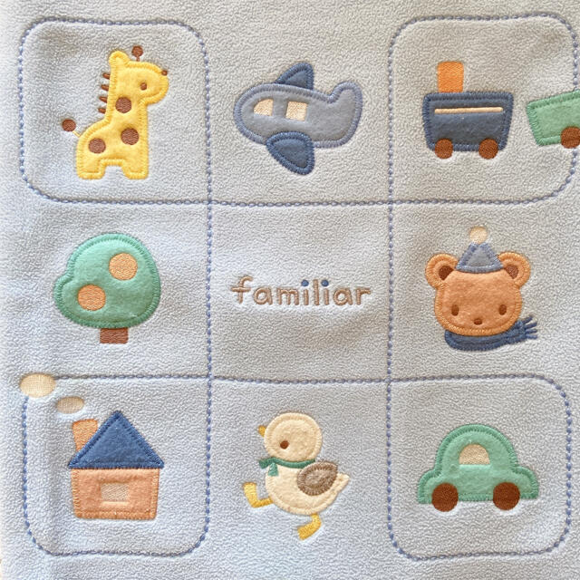 familiar(ファミリア)のFamiliar♡ファミリア ブランケット ミニケット おくるみ ブルー キッズ/ベビー/マタニティのこども用ファッション小物(おくるみ/ブランケット)の商品写真