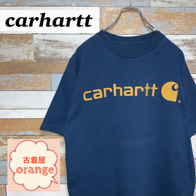 【90s】【人気】carhartt カーハート Tシャツ デカロゴ トップス