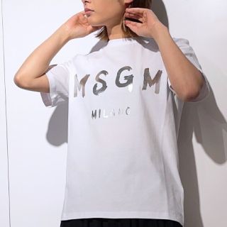 エムエスジイエム(MSGM)のMSGM エムエスジーエム　Tシャツ　シルバーロゴ(Tシャツ(半袖/袖なし))