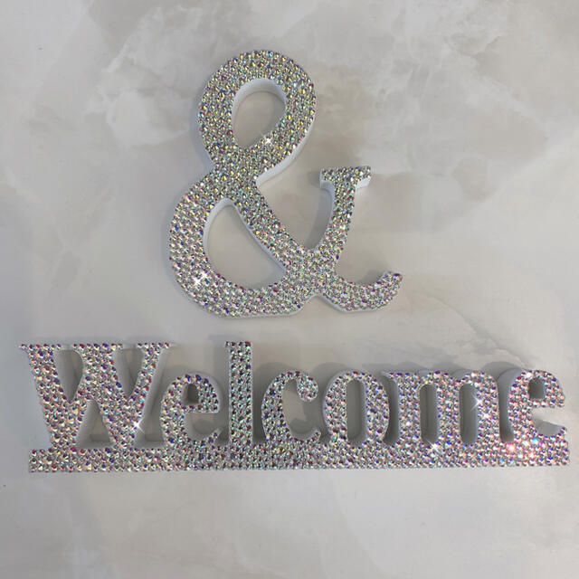 welcome♡&   オブジェ  welcomeスペース インテリア  セット ハンドメイドのウェディング(ウェルカムボード)の商品写真