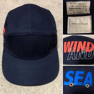 シー(SEA)の大人気❗️WIND AND SEA 1st ジェットキャップ ネイビー(キャップ)