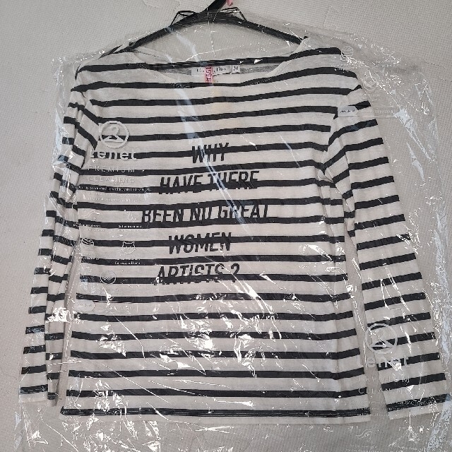 DIORトップス Tシャツ ボーダー ロゴ ボートネック S