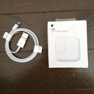 アップル(Apple)のApple 12W Power Adapter 純正 充電器 ケーブル 急速充電(バッテリー/充電器)