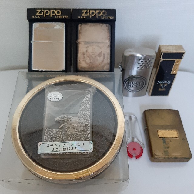 ZIPPO(ジッポー)のZIPPO　zippo　ジッポ一　限定　ダイヤモンド入り　イーグル　たか　鷹　 メンズのファッション小物(タバコグッズ)の商品写真