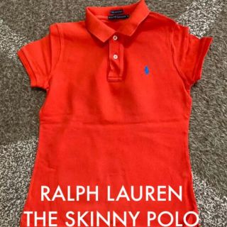 ラルフローレン(Ralph Lauren)のラルフローレン ポロシャツ レディース  スキニー　レッド　オレンジ(ポロシャツ)