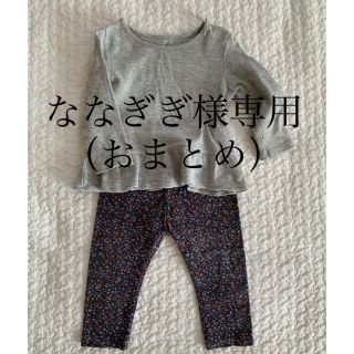 ユニクロ(UNIQLO)のユニクロ 女の子80 セットアップ 花柄(シャツ/カットソー)