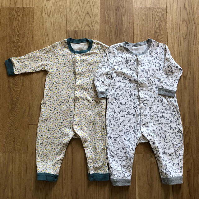 UNIQLO(ユニクロ)のUNIQLO baby カバーオール　2枚セット キッズ/ベビー/マタニティのベビー服(~85cm)(カバーオール)の商品写真