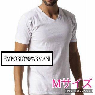 エンポリオアルマーニ(Emporio Armani)の新品☆エンポリオアルマーニ　Mサイズ　白　メンズＴシャツ(Tシャツ/カットソー(半袖/袖なし))