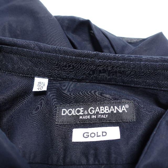 DOLCE&GABBANA(ドルチェアンドガッバーナ)の■DOLCE&GABBANA GOLD シャツ　ネイビー　メンズL メンズのトップス(Tシャツ/カットソー(七分/長袖))の商品写真