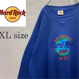 ロックハード(ROCK HARD)の【USA製】ハードロックカフェ　トレーナー大人気　刺繍ロゴ　ビッグロゴ　メキシコ(スウェット)