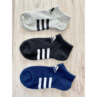 アディダス(adidas)のadidas アディダス ボーイズソックス 19〜21センチ 3足セット！(靴下/タイツ)