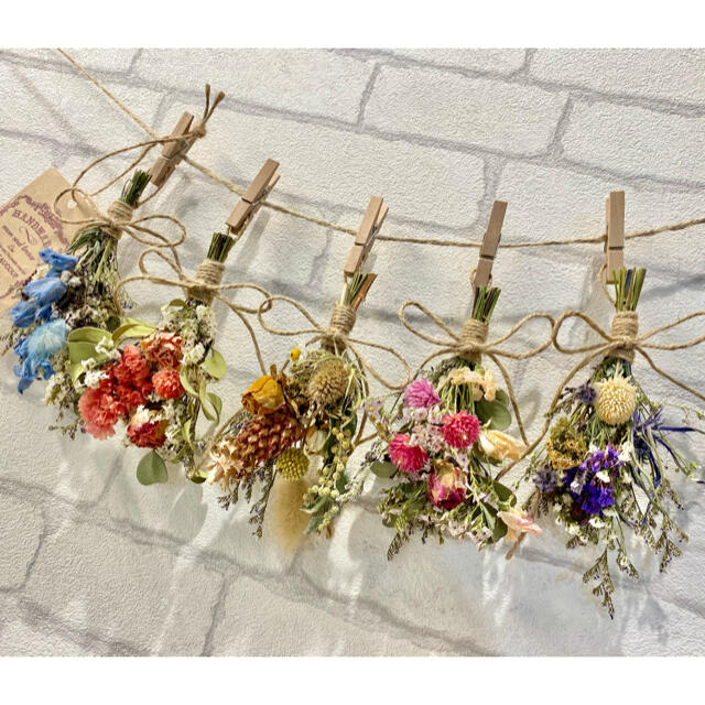 ドライフラワー スワッグ ガーランド❁208 カラフル薔薇ミモザ 大きめ花束♪ | www.jarussi.com.br