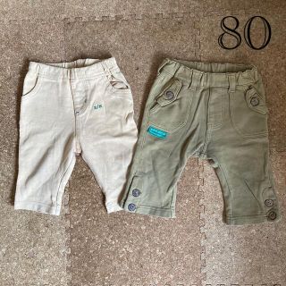 ラグマート(RAG MART)のラグマート　サイズ80 7分丈パンツ　2枚セット(パンツ)