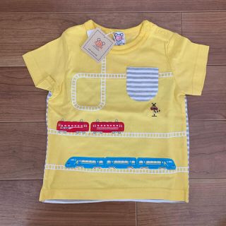 ナルミヤ インターナショナル(NARUMIYA INTERNATIONAL)の【新品タグ付き】電車モチーフ半袖Tシャツ　90cm(Tシャツ/カットソー)