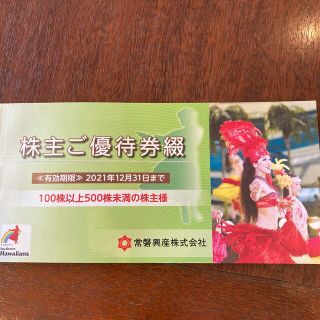 常磐興産　株主優待券　１セット(遊園地/テーマパーク)