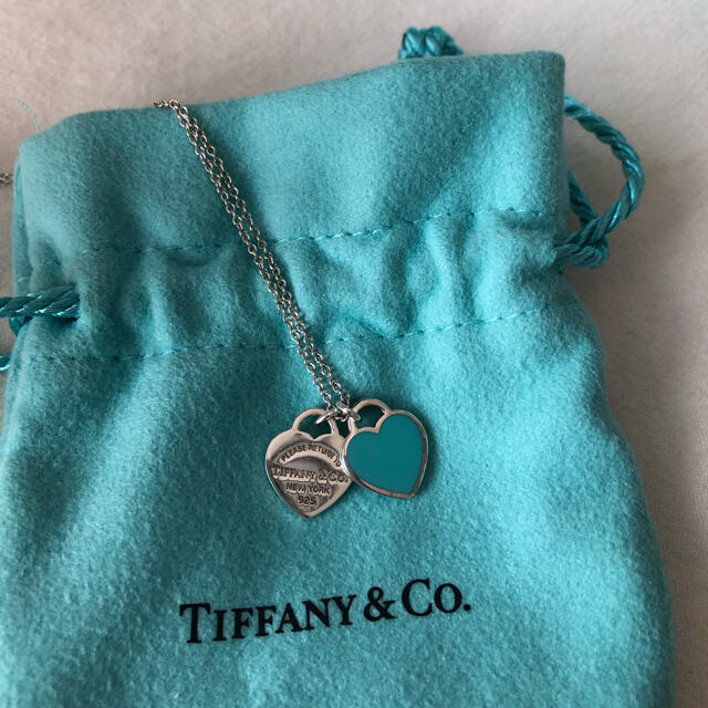 Tiffany & Co.(ティファニー)のTiffany ダブルハート　ブルー レディースのアクセサリー(ネックレス)の商品写真