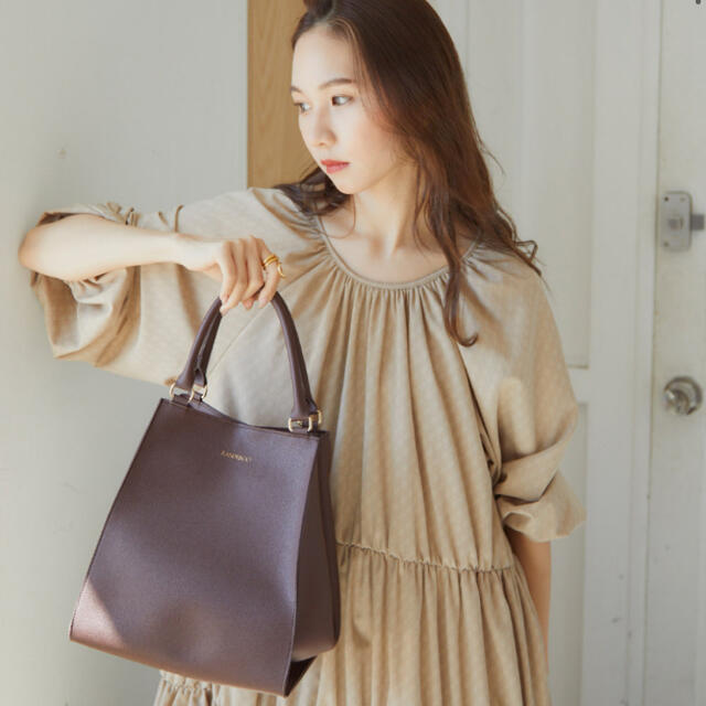 Ameri VINTAGE(アメリヴィンテージ)のRB gabu bag (dark brown) レディースのバッグ(ハンドバッグ)の商品写真