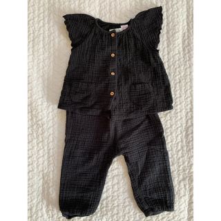 ザラキッズ(ZARA KIDS)のzara 黒上下セットアップ 86(Ｔシャツ)