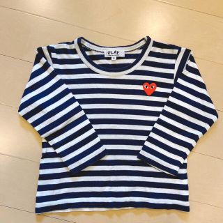 コムデギャルソン(COMME des GARCONS)のコム・デ・ギャルソン キッズ  長袖Ｔシャツ ボーダー サイズ2(Tシャツ/カットソー)