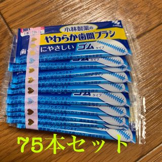 小林製薬 やわらか歯間ブラシ 75本セット(歯ブラシ/デンタルフロス)