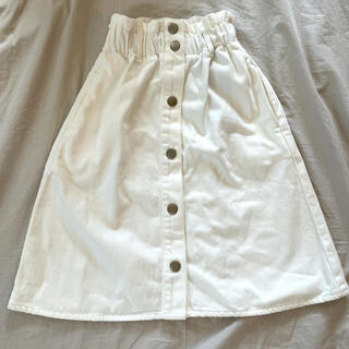 ザラキッズ(ZARA KIDS)の美品♡ZARAホワイトデニムスカート(スカート)