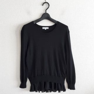 バーニーズニューヨーク(BARNEYS NEW YORK)のバーニーズニューヨーク♡黒色のペプラムカットソー(カットソー(長袖/七分))