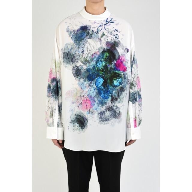 LAD MUSICIAN デシンインクジェット 花柄シャツ 44 LAD MUSICIAN デシンインクジェット 花柄シャツ 44