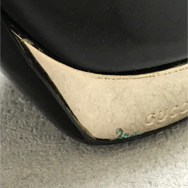 Gucci(グッチ)のパンプス　gucci グッチ　エナメル　ブラック　39 25cm ヒール レディースの靴/シューズ(ハイヒール/パンプス)の商品写真