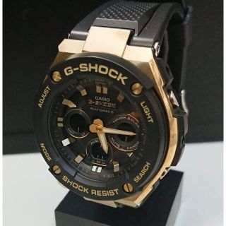 ジーショック(G-SHOCK)の9377 G-SHOCK G-STEEL GST-W300G ブラック×ゴールド(腕時計(アナログ))