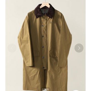 バーブァー(Barbour)の【美品】BARBOUR / バブアー BURGHLEY ピーチ　サイズ36(ステンカラーコート)