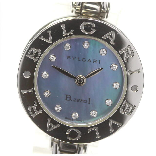 商品情報モデル名☆ジャンク★箱・保証書付き【BVLGARI】ブルガリ B-zero1 Sサイズ 12Pダイヤ BZ22S クォーツ レディース【ev20】