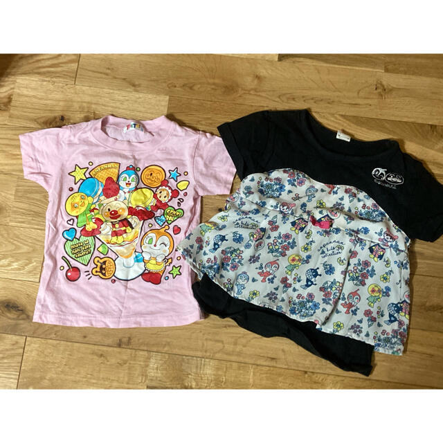 アンパンマン半袖Tシャツ　サイズ100 120 2枚セット♪ キッズ/ベビー/マタニティのキッズ服女の子用(90cm~)(Tシャツ/カットソー)の商品写真