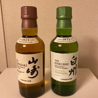 サントリー(サントリー)のサントリー 山崎１本＆白州1本　各180ml ノンエイジ(ウイスキー)