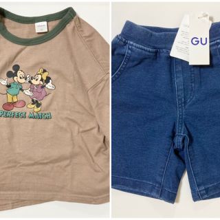 ジーユー(GU)のGU ジーユー　パンツ　futafuta ミッキー T(パンツ/スパッツ)