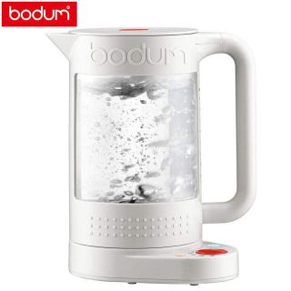 ボダム(bodum)の【新品未使用】ボダム　ビストロ ダブルウォールウォーターケトル オフホワイト(電気ケトル)