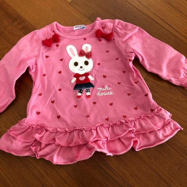 mikihouse(ミキハウス)のミキハウス　トップス　長袖　80 ピンク キッズ/ベビー/マタニティのベビー服(~85cm)(シャツ/カットソー)の商品写真