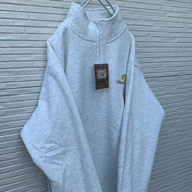 carhartt(カーハート)の【新品タグ付き】Carhartt トレーナー XL ハーフジップ グレー メンズのトップス(スウェット)の商品写真