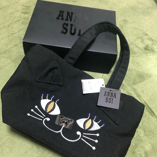 ANNA SUI(アナスイ)の【新品未使用】ANNA SUI 黒猫　ランチ　バッグ　アナスイ レディースのバッグ(トートバッグ)の商品写真