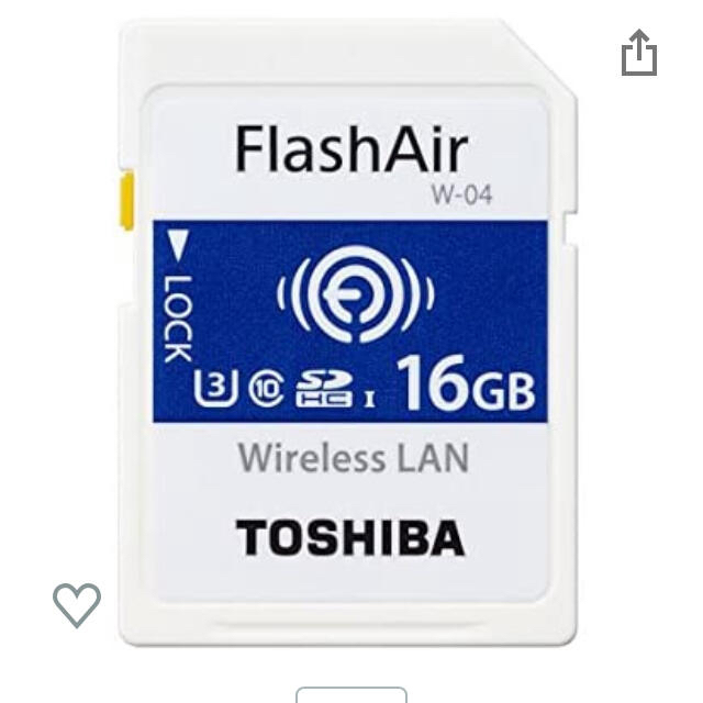 東芝(トウシバ)の東芝フラッシュエアー　16GB スマホ/家電/カメラのスマホ/家電/カメラ その他(その他)の商品写真