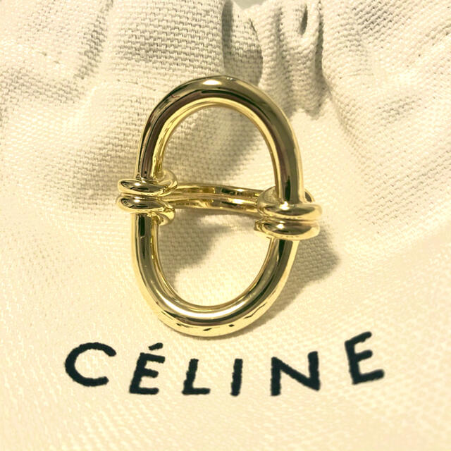 タトラス新品 CELINE セリーヌ Vertical Ring ゴールド リング 指輪