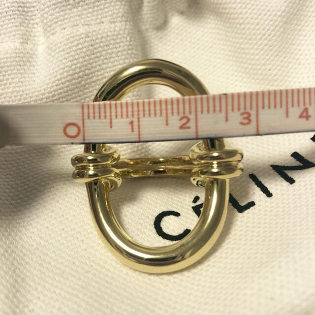 celine(セリーヌ)の新品 CELINE セリーヌ Vertical Ring ゴールド リング 指輪 レディースのアクセサリー(リング(指輪))の商品写真