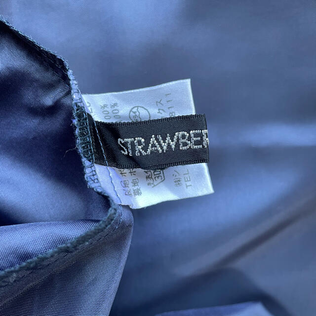 STRAWBERRY-FIELDS(ストロベリーフィールズ)の美品　STRAWBERRY-FIELDS ワンピース　ネイビー　 レディースのワンピース(ひざ丈ワンピース)の商品写真