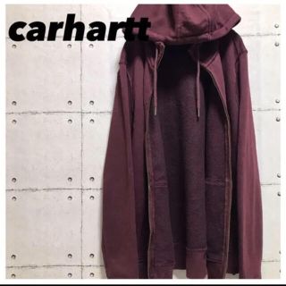 カーハート(carhartt)のcarharttカーハート•ジップアップパーカー•フーディ•L•ワインレッド(パーカー)